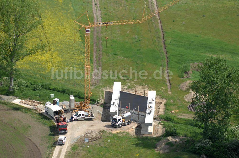 Luftaufnahme Oebisfelde - Bau der Umgehungsstraße der B188 um Oebisfelde