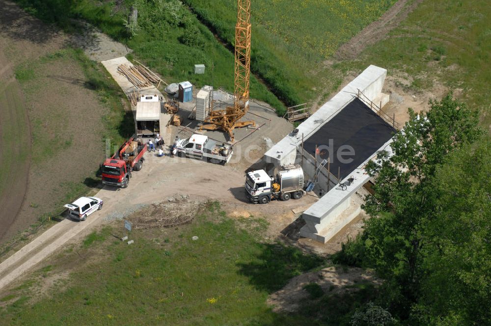 Luftbild Oebisfelde - Bau der Umgehungsstraße der B188 um Oebisfelde