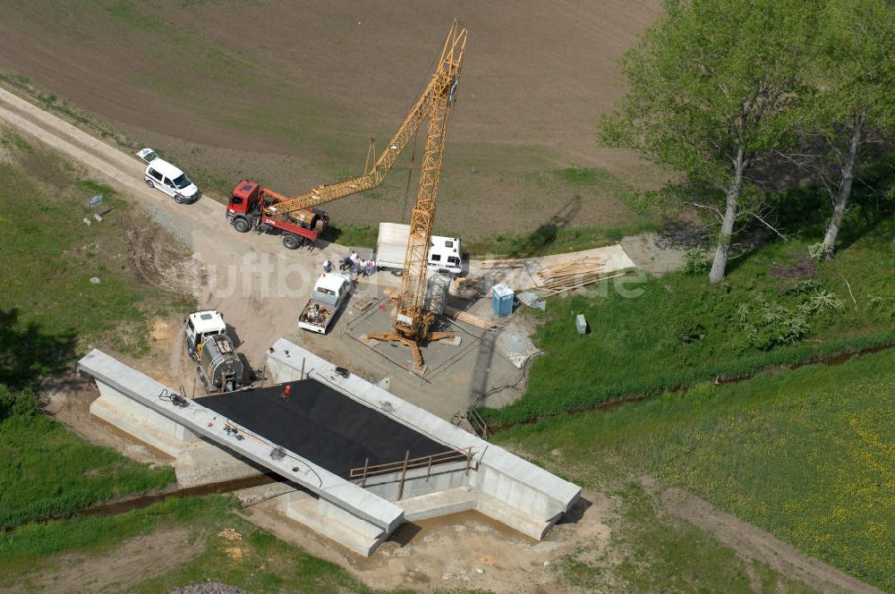 Luftbild Oebisfelde - Bau der Umgehungsstraße der B188 um Oebisfelde