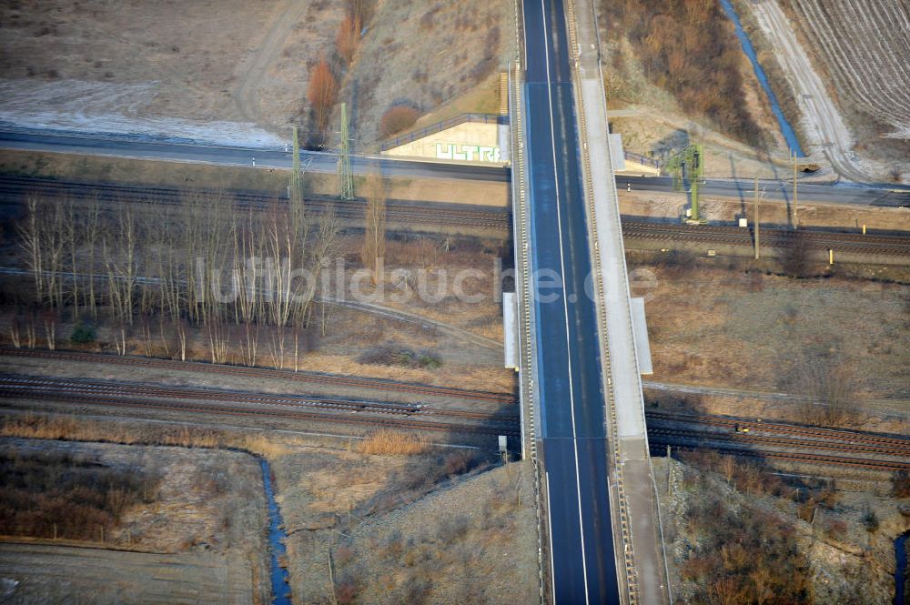 Luftbild Oebisfelde - Bau der Umgehungsstraße der B188 um Oebisfelde