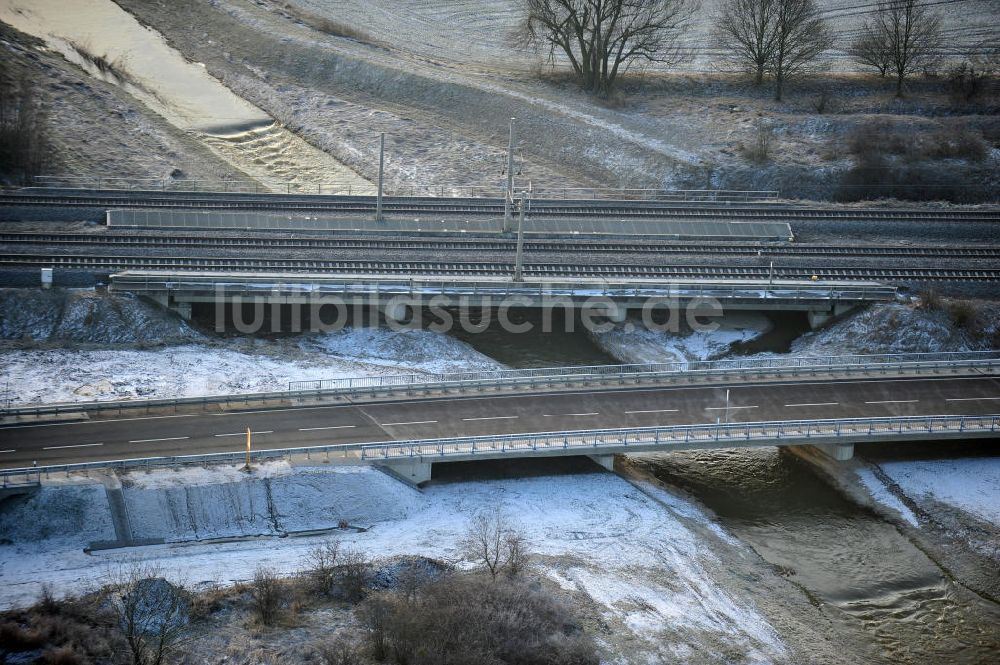 Oebisfelde aus der Vogelperspektive: Bau der Umgehungsstraße der B188 um Oebisfelde