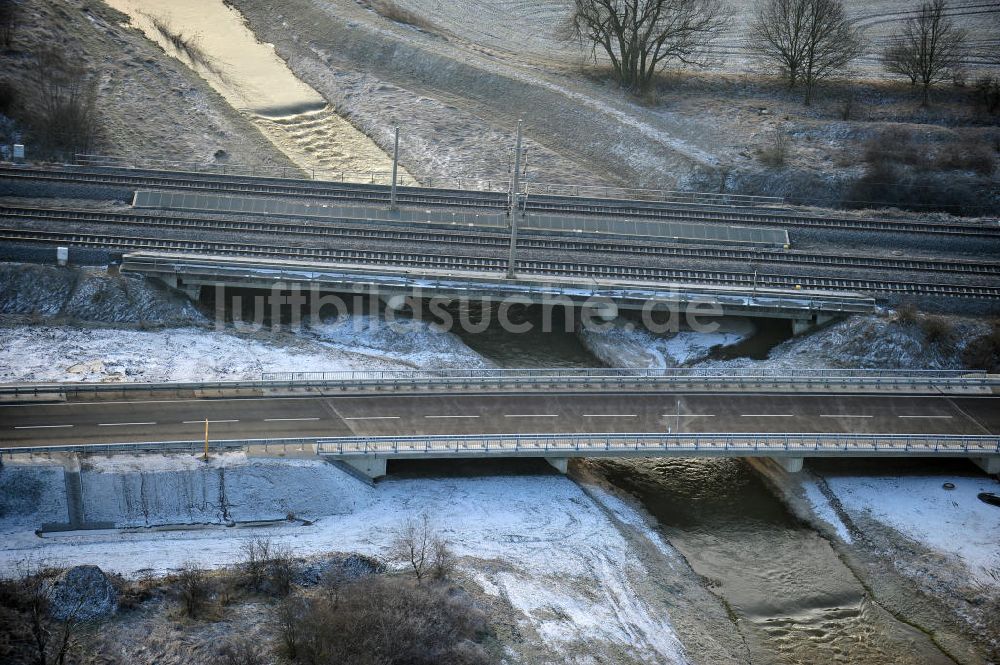 Luftbild Oebisfelde - Bau der Umgehungsstraße der B188 um Oebisfelde