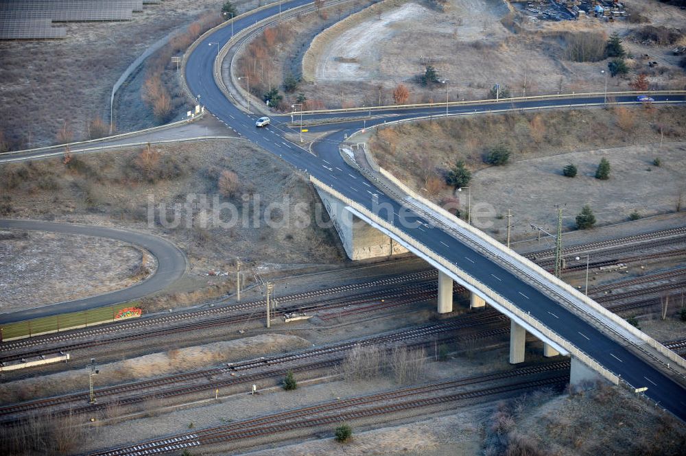 Oebisfelde aus der Vogelperspektive: Bau der Umgehungsstraße der B188 um Oebisfelde