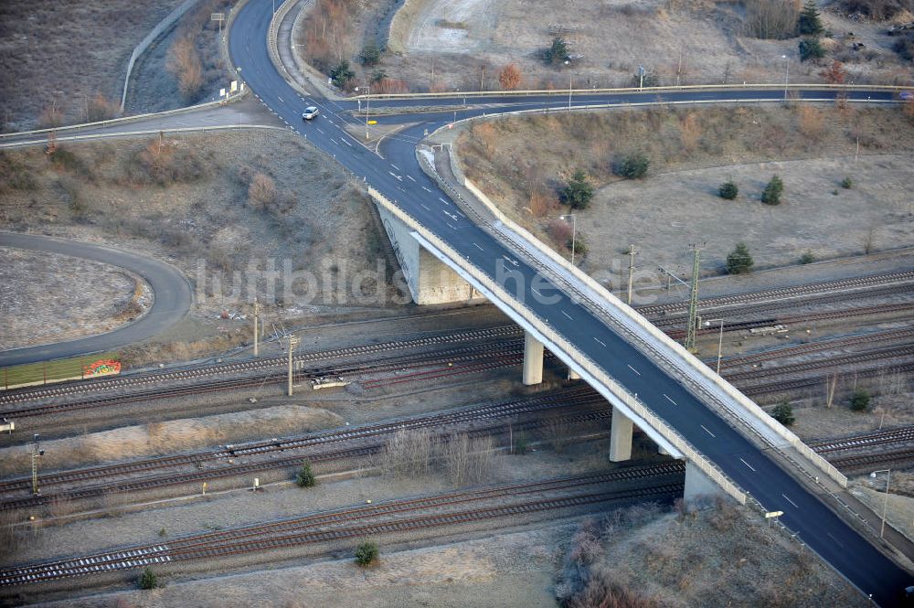 Luftbild Oebisfelde - Bau der Umgehungsstraße der B188 um Oebisfelde