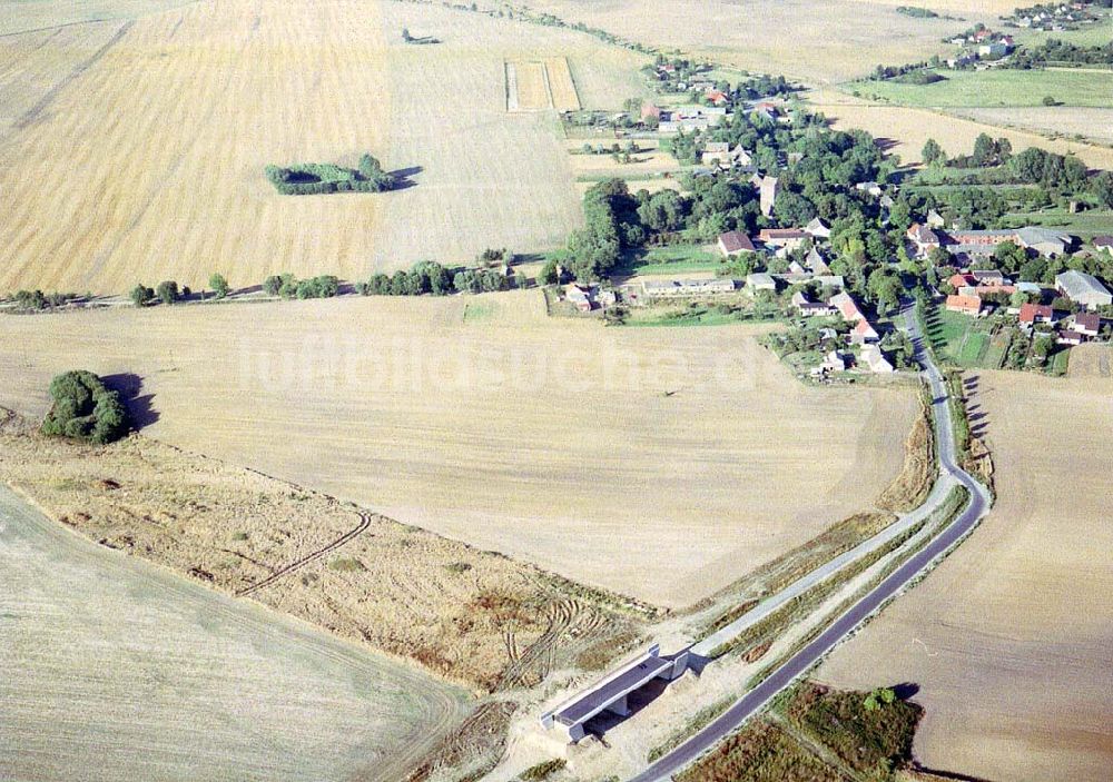 Luftbild bei Gramzow / MV - Bau der A20 im westlichen Bereich des Autobahndreieckes Gramzow / MV.