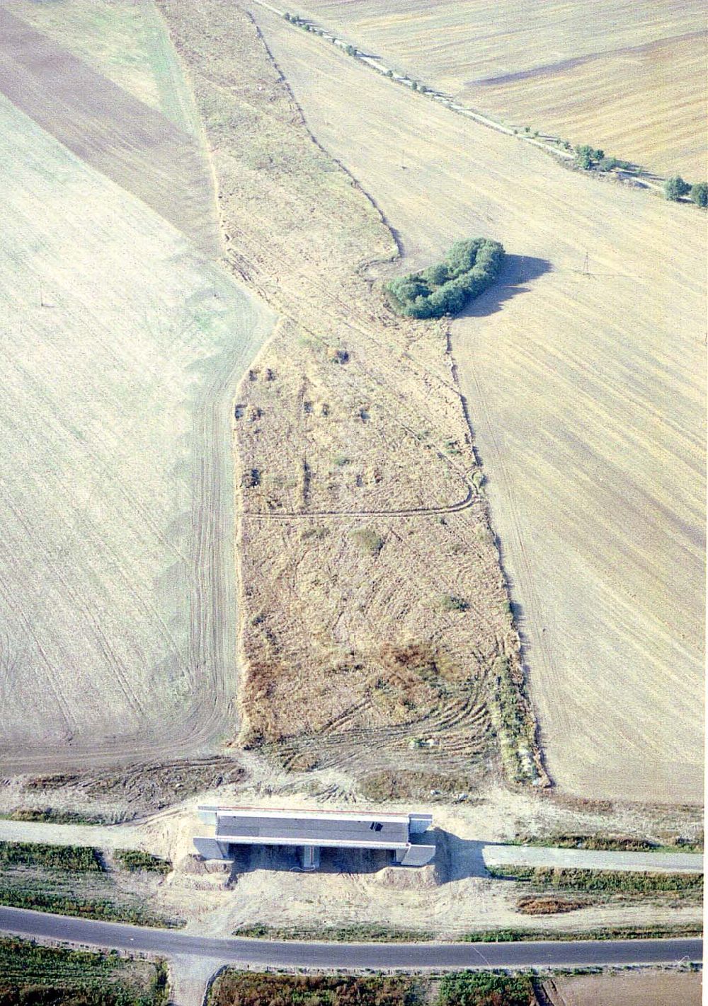 Luftaufnahme bei Gramzow / MV - Bau der A20 im westlichen Bereich des Autobahndreieckes Gramzow / MV.