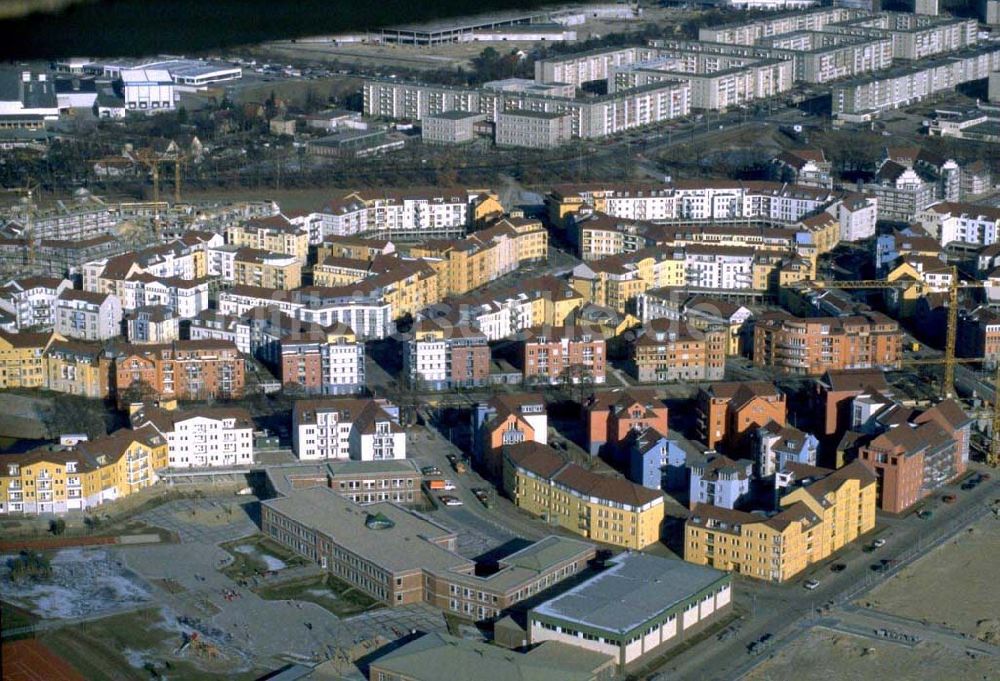 Luftbild Potsdam - Drewitz / Kirchsteigfeld - Bau des Wohngebiets Kirchsteigfeld.