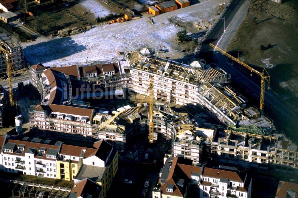 Potsdam - Drewitz / Kirchsteigfeld von oben - Bau des Wohngebiets Kirchsteigfeld.