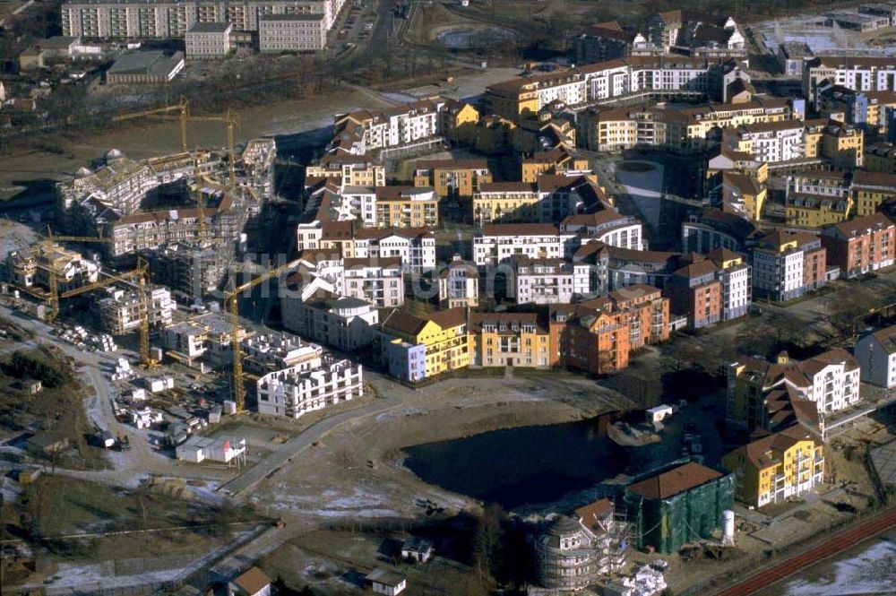 Luftbild Potsdam - Drewitz / Kirchsteigfeld - Bau des Wohngebiets Kirchsteigfeld.