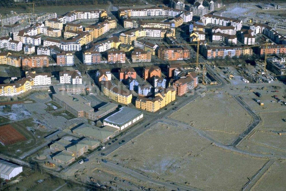 Luftbild Potsdam - Drewitz / Kirchsteigfeld - Bau des Wohngebiets Kirchsteigfeld.