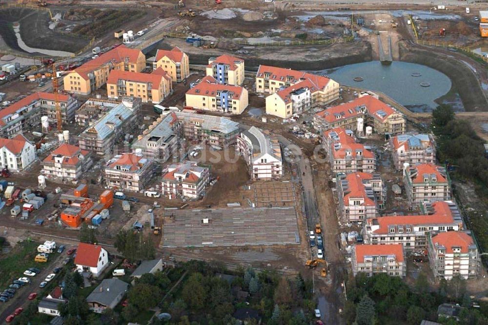 Luftaufnahme Berlin - Karow-Nord - Bau einer Wohnsiedlung in Karow-Nord.