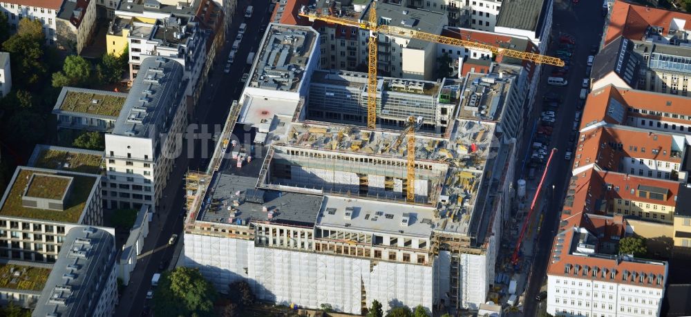 Berlin aus der Vogelperspektive: Bauarbeiten der alten Mensa Nord zwischen Schumannstraße und Reinhardtstraße in Berlin