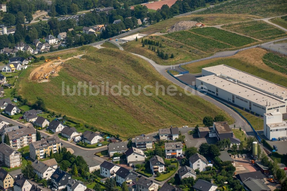 Luftbild Bestwig - Bauarbeiten im Gewerbe- und Wohngebiet Wiebusch in Bestwig im Bundesland Nordrhein-Westfalen