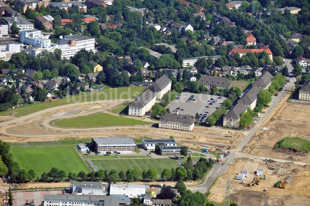 Hamburg von oben - Bauarbeiten Jenfelder Au / Erschließungsarbeiten auf dem ehemaligen Gelände der Lettow-Vorbeck-Kaserne in Hamburg - Jenfeld