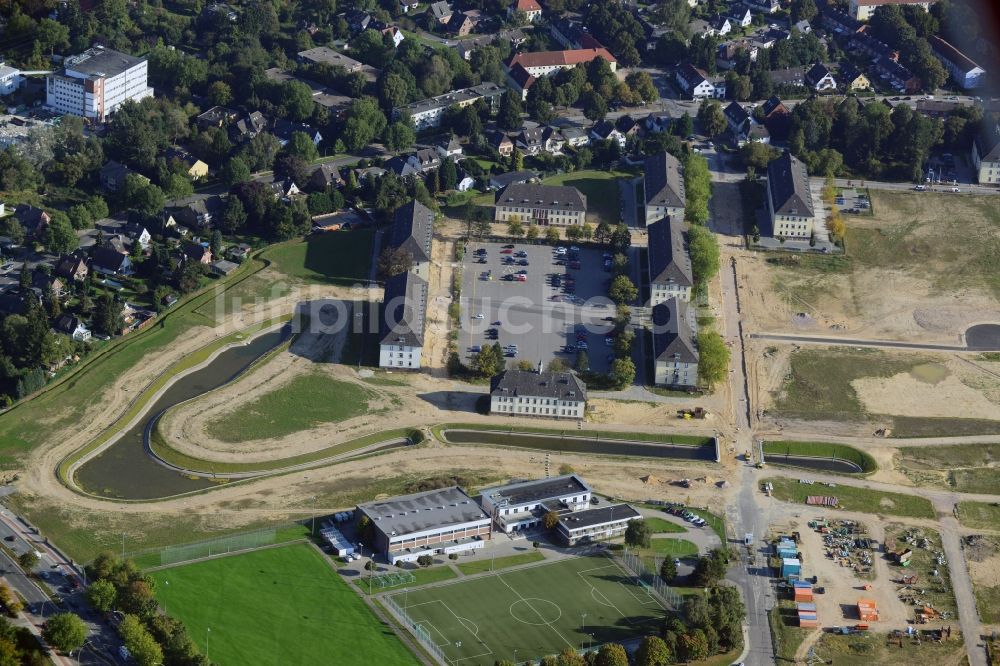 Luftbild Hamburg Jenfeld - Bauarbeiten Jenfelder Au / Erschließungsarbeiten auf dem ehemaligen Gelände der Lettow-Vorbeck-Kaserne in Hamburg - Jenfeld