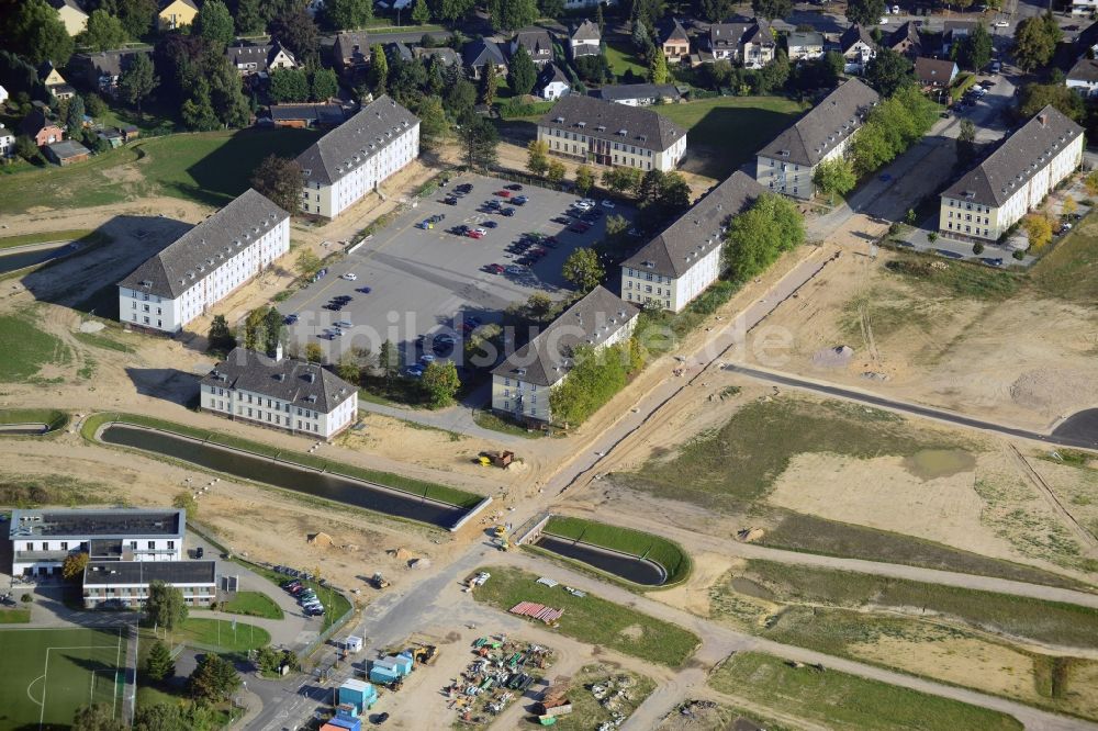 Luftaufnahme Hamburg Jenfeld - Bauarbeiten Jenfelder Au / Erschließungsarbeiten auf dem ehemaligen Gelände der Lettow-Vorbeck-Kaserne in Hamburg - Jenfeld