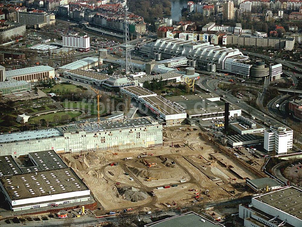 Berlin / Charlottenburg von oben - 13.02.1995 Bauarbeiten Messegelände am Funkturm und ICC