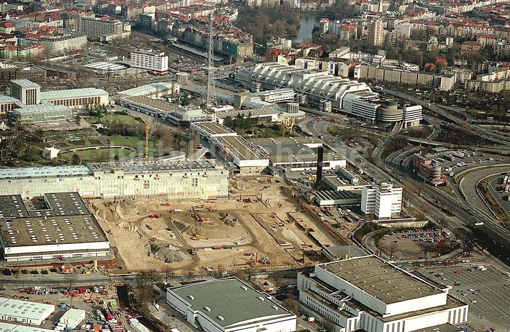 Luftbild Berlin / Charlottenburg - 13.02.1995 Bauarbeiten Messegelände am Funkturm und ICC