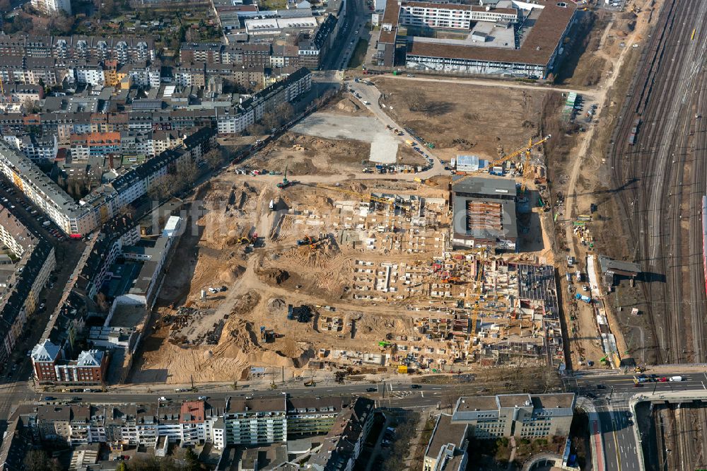 Luftbild Düsseldorf - Bauarbeiten für den Neubau der Fachhochschule Düsseldorf in Nordrhein-Westfalen NRW