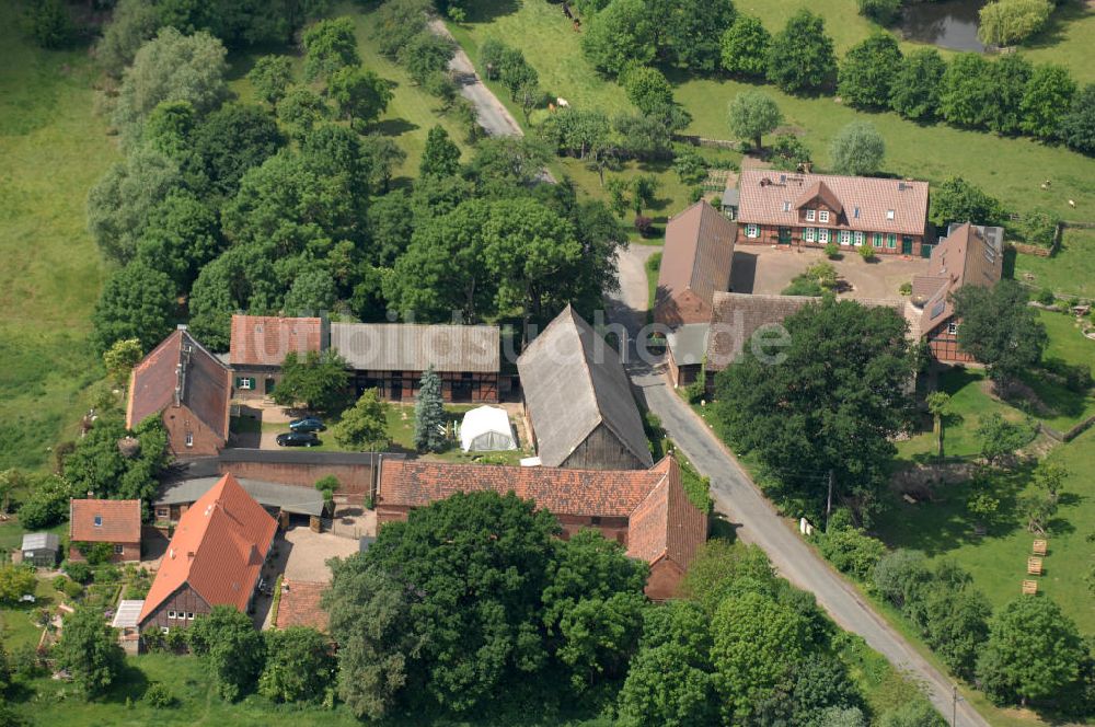 Lütjenheide aus der Vogelperspektive: Bauernhof in Lütjenheide