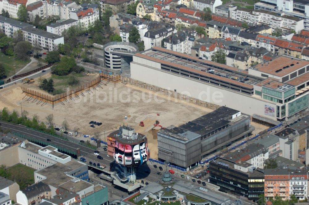 Luftbild Berlin - Baufeld Einkaufszentrum Boulevard Berlin