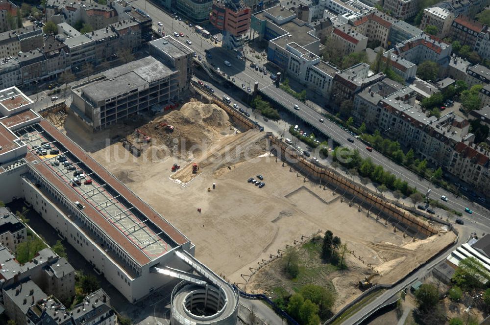 Berlin von oben - Baufeld Einkaufszentrum Boulevard Berlin