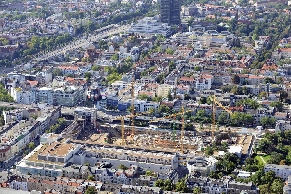 Berlin von oben - Baufeld Einkaufszentrum Boulevard Berlin