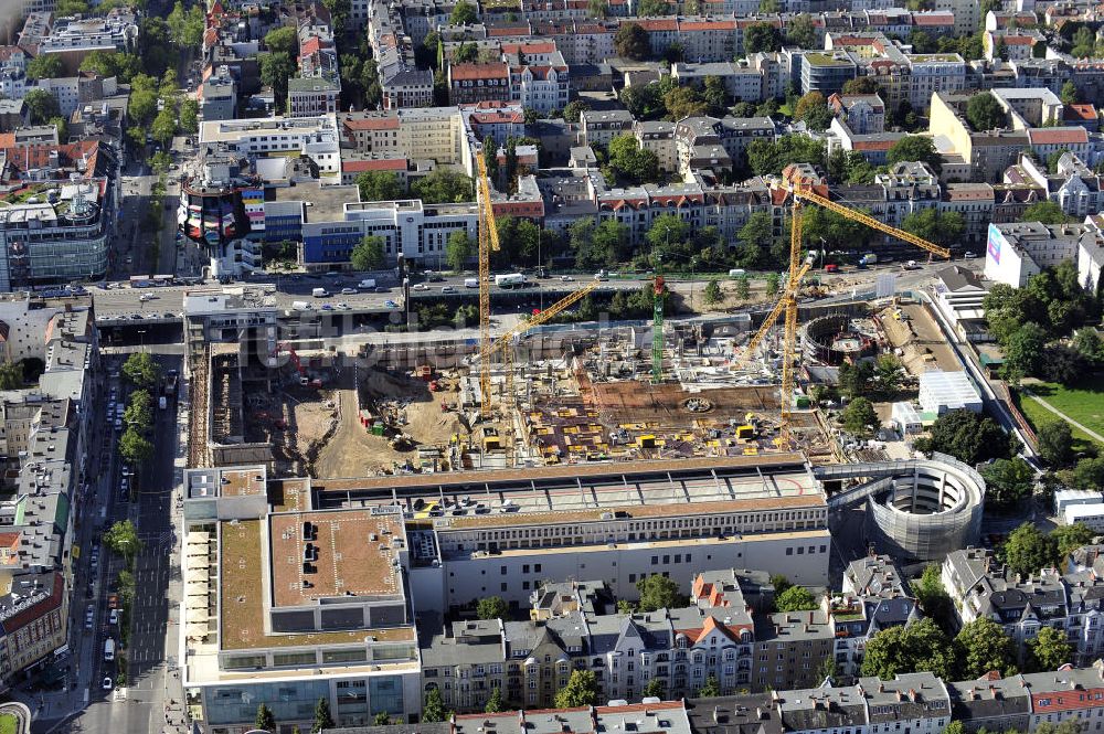 Berlin aus der Vogelperspektive: Baufeld Einkaufszentrum Boulevard Berlin