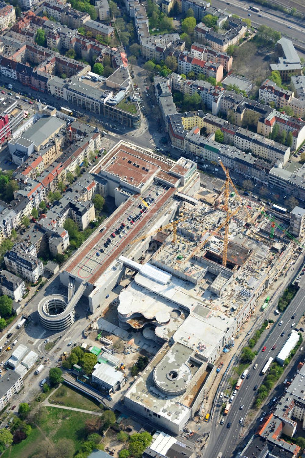 Berlin - Steglitz aus der Vogelperspektive: Baufeld Einkaufszentrum Boulevard Berlin