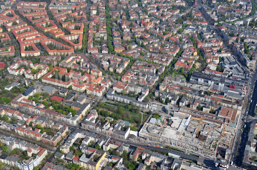 Berlin - Steglitz von oben - Baufeld Einkaufszentrum Boulevard Berlin