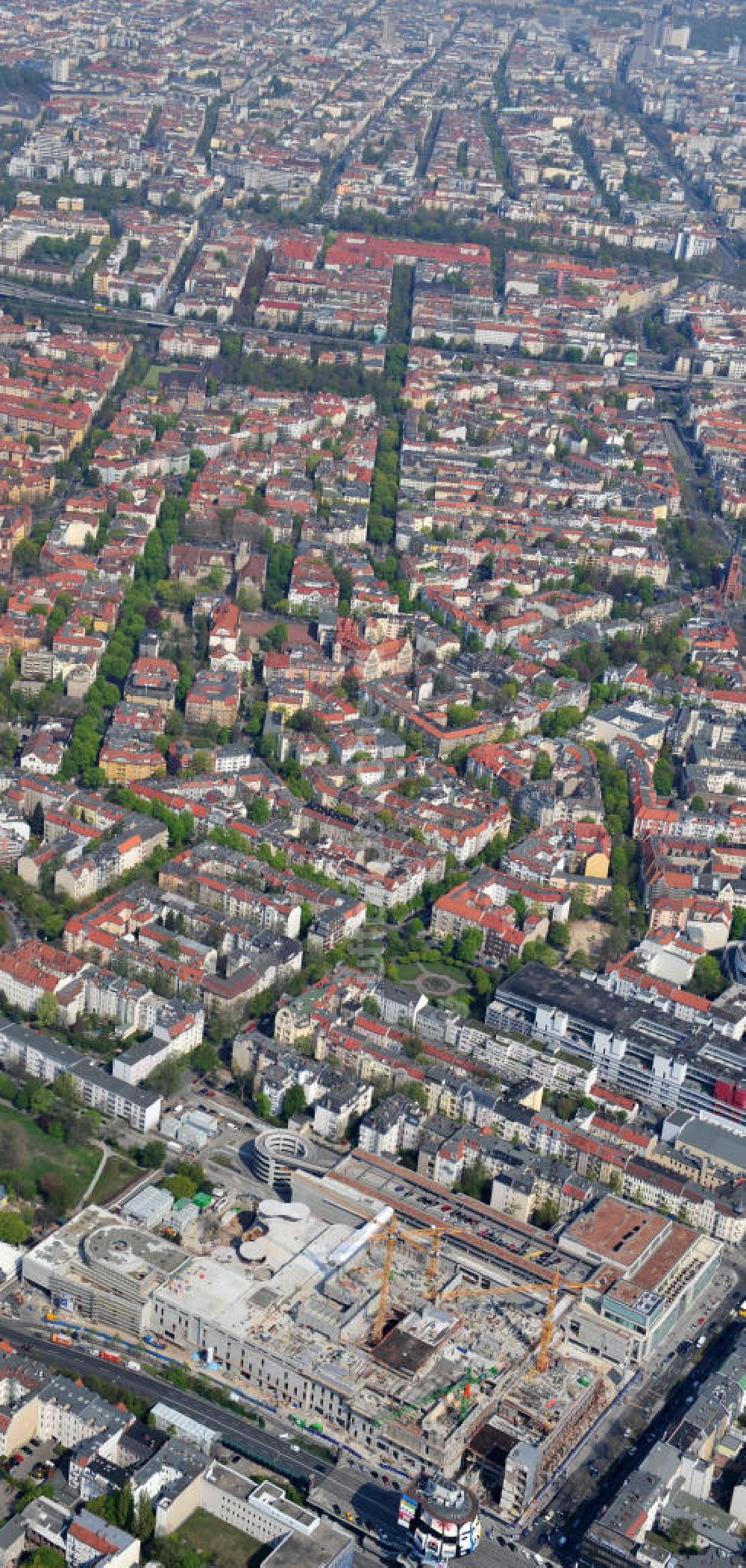 Berlin - Steglitz aus der Vogelperspektive: Baufeld Einkaufszentrum Boulevard Berlin