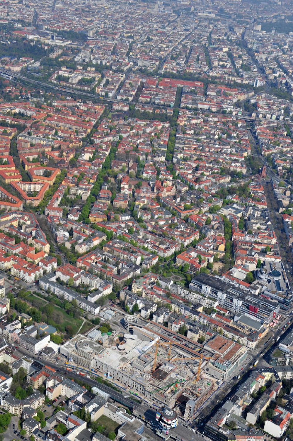 Luftbild Berlin - Steglitz - Baufeld Einkaufszentrum Boulevard Berlin