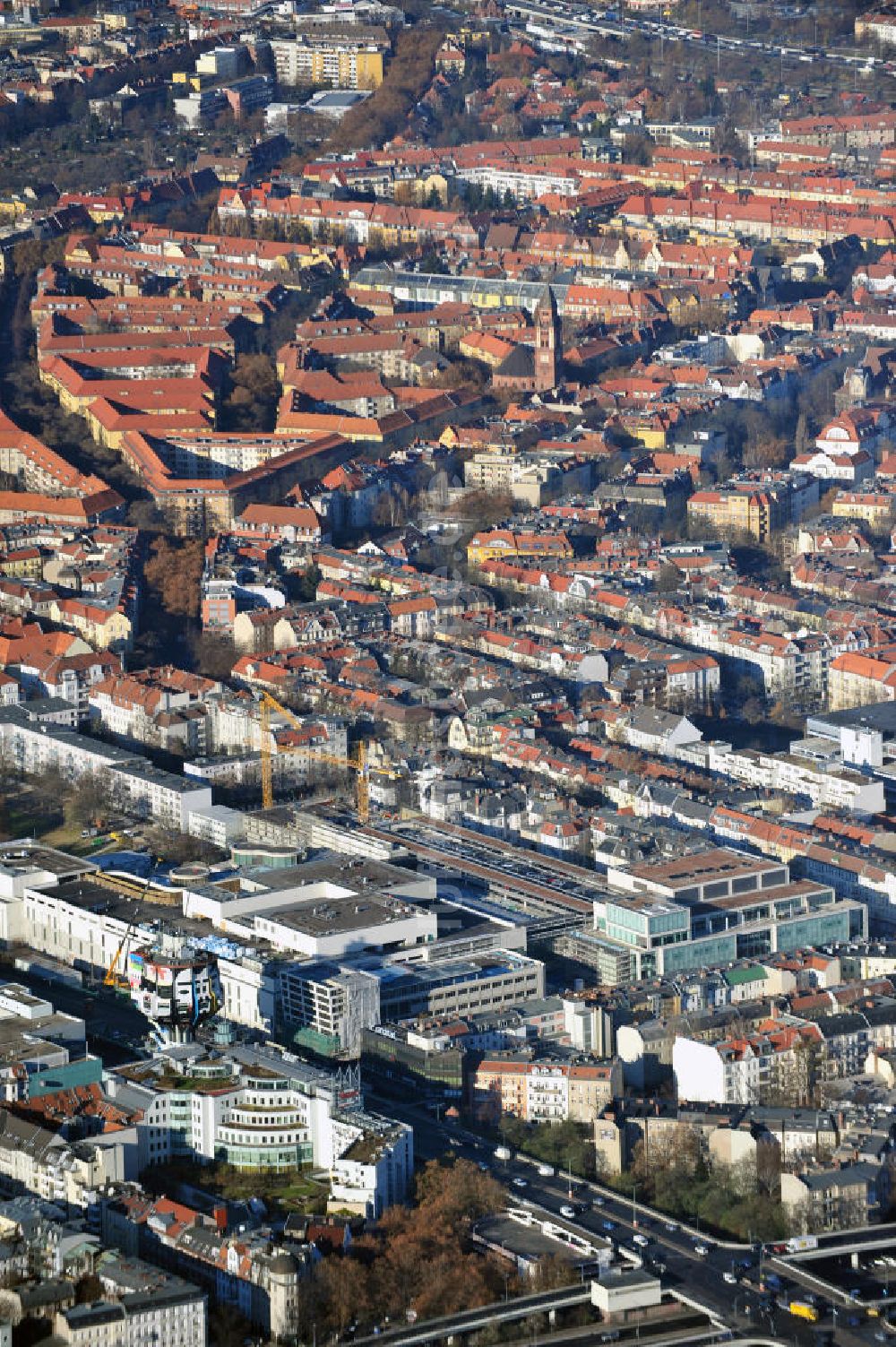 Berlin Steglitz aus der Vogelperspektive: Baufeld Einkaufszentrum Boulevard Berlin