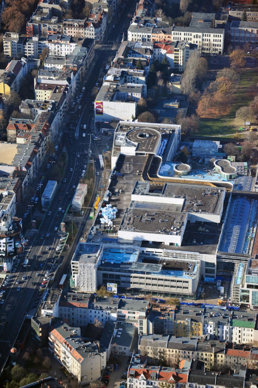 Berlin Steglitz aus der Vogelperspektive: Baufeld Einkaufszentrum Boulevard Berlin