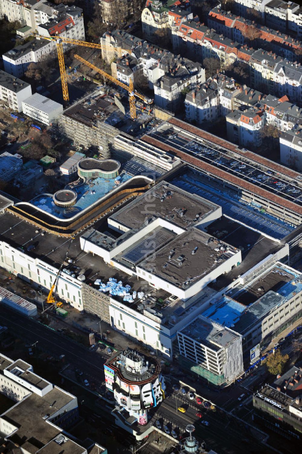 Luftaufnahme Berlin Steglitz - Baufeld Einkaufszentrum Boulevard Berlin