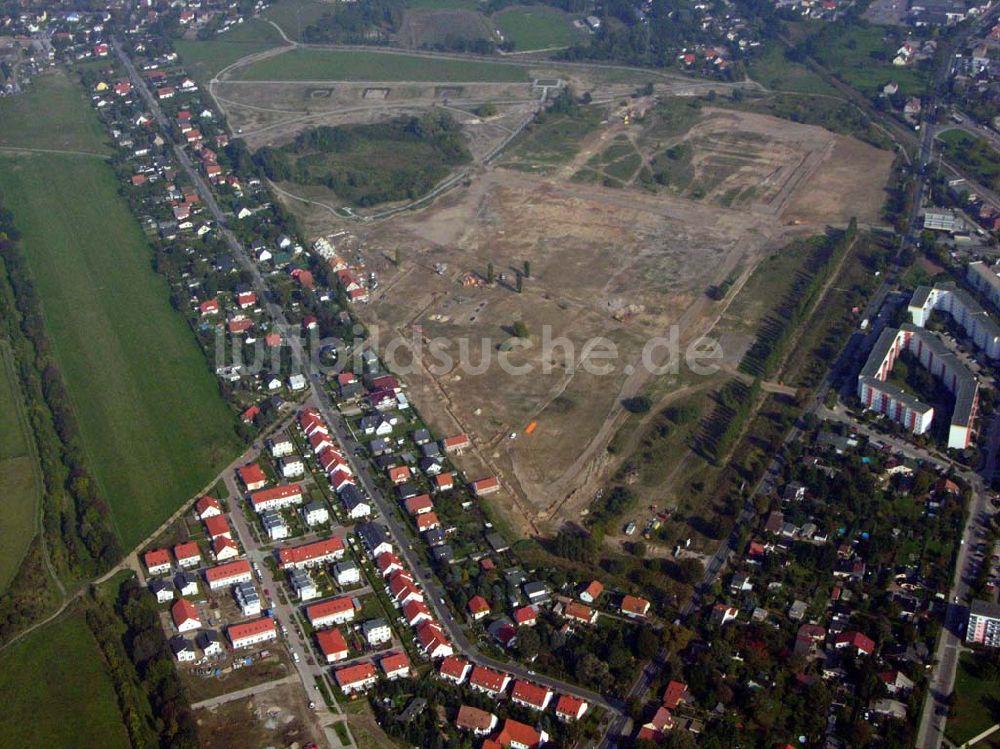 Ahrensfelde / Brandenburg aus der Vogelperspektive: Baufeld der HOWOGE an der Ahrensfelder Chaussee 05.10.2005