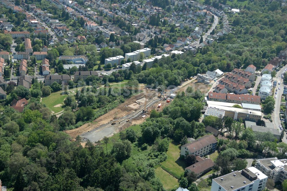 Luftaufnahme Bad Vilbel - Baufeld der Wohnanlage am Tannenweg in Bad Vilbel