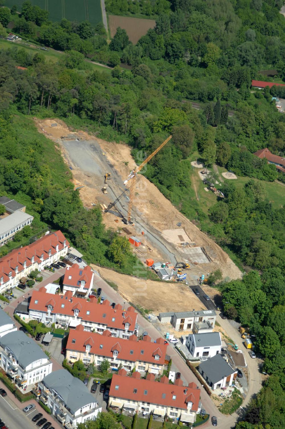 Luftbild Bad Vilbel - Baufeld der Wohnanlage am Tannenweg in Bad Vilbel