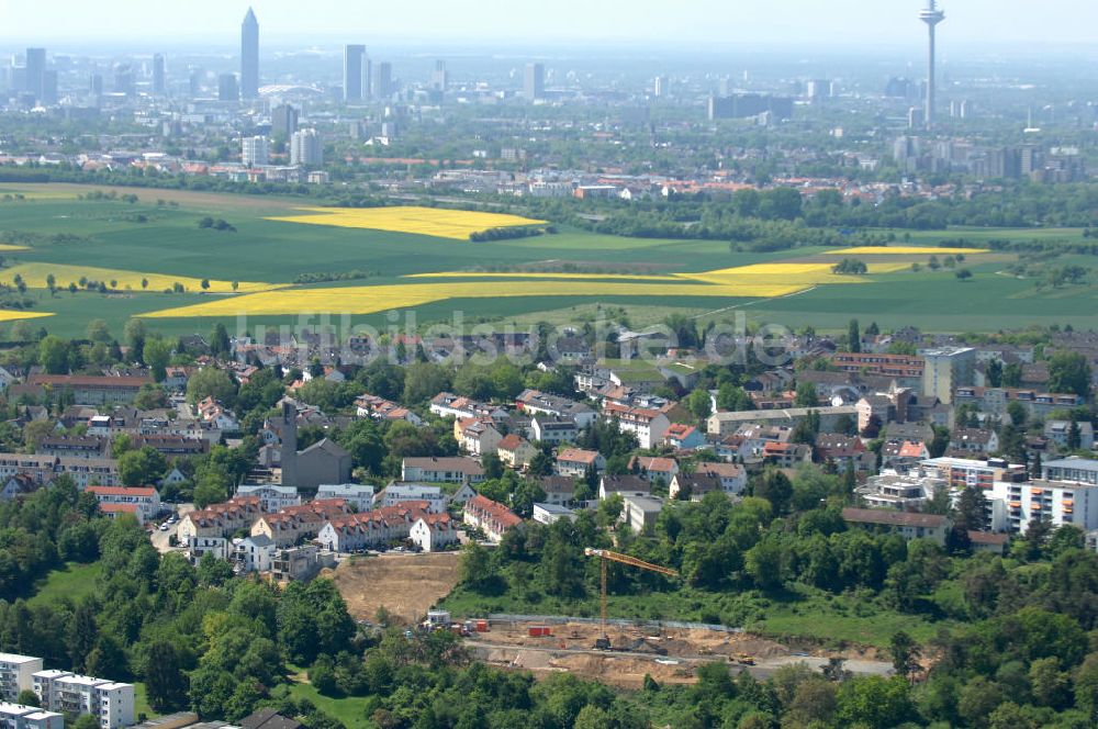 Luftaufnahme Bad Vilbel - Baufeld der Wohnanlage am Tannenweg in Bad Vilbel