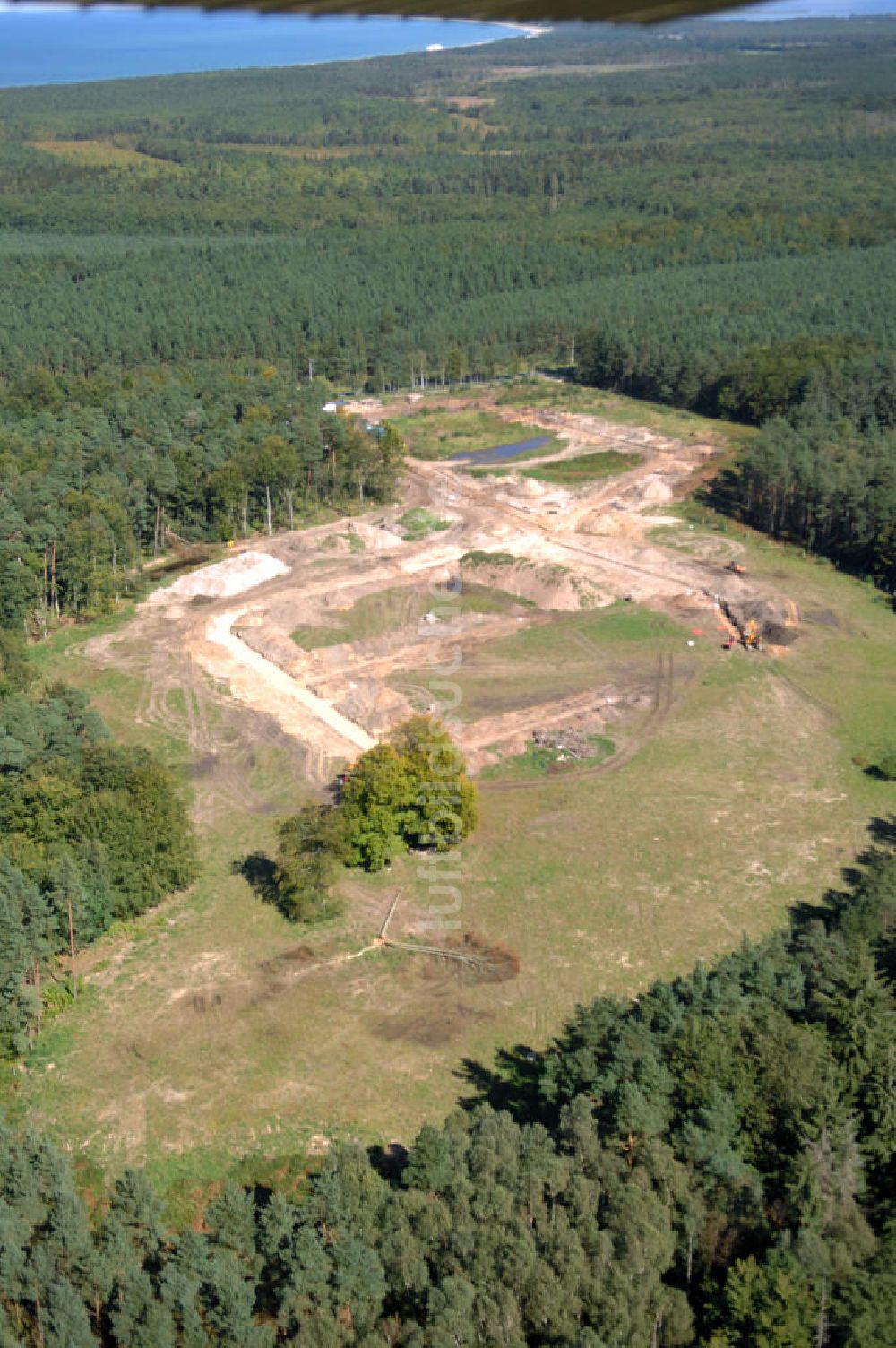 Graal-Müritz von oben - Baufeld zur Wohnneubauanlage Küstenwald im Ostseeheilbad Graal-Müritz