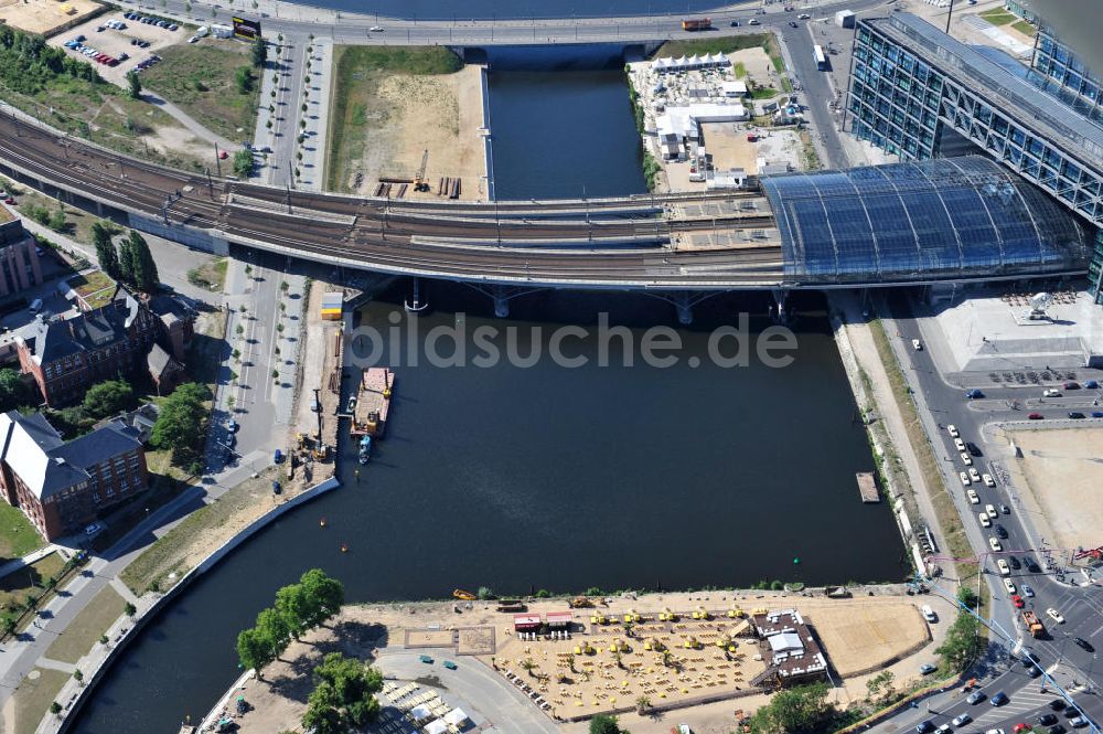 Berlin Mitte von oben - Baufelder am Berliner Humboldthafen