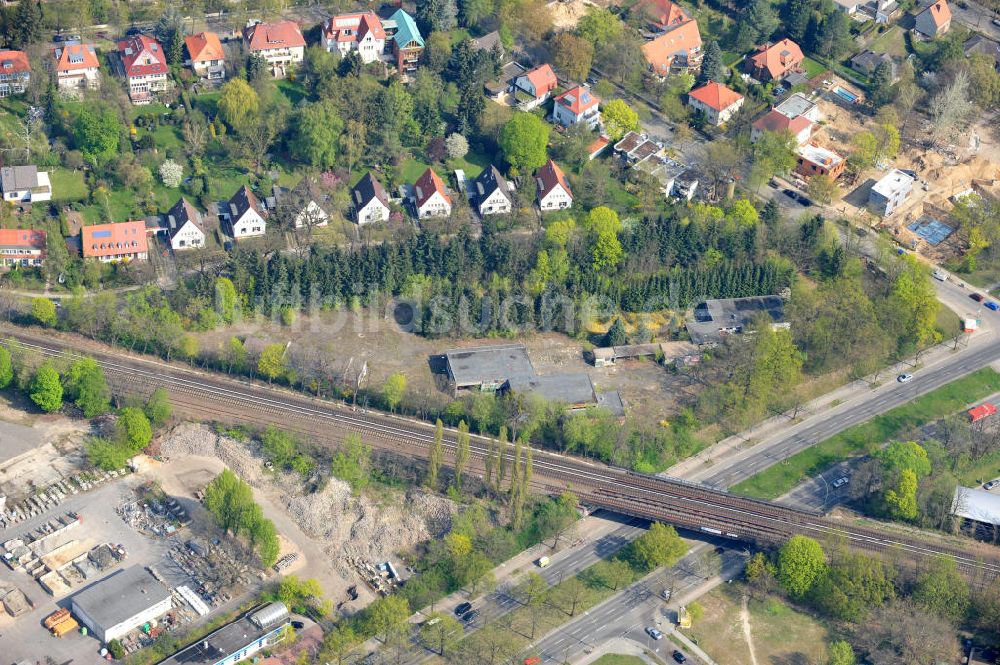 Luftaufnahme Berlin Zehlendorf - Baufeldes der NCC Deutschland an der Fürstenstraße / Potsdamer Straße in 14163 Berlin- Zehlendorf