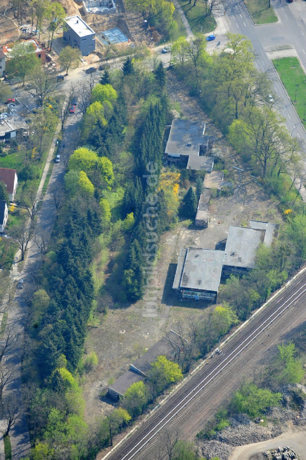 Luftbild Berlin Zehlendorf - Baufeldes der NCC Deutschland an der Fürstenstraße / Potsdamer Straße in 14163 Berlin- Zehlendorf