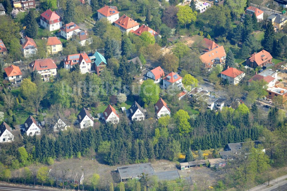 Luftaufnahme Berlin Zehlendorf - Baufeldes der NCC Deutschland an der Fürstenstraße / Potsdamer Straße in 14163 Berlin- Zehlendorf