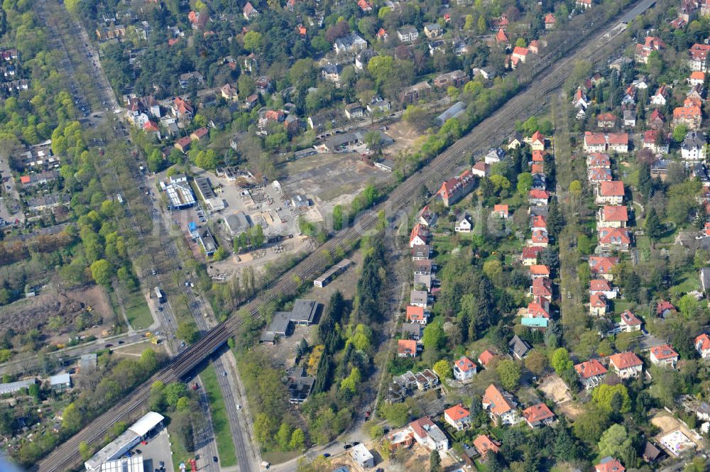 Berlin Zehlendorf von oben - Baufeldes der NCC Deutschland an der Fürstenstraße / Potsdamer Straße in 14163 Berlin- Zehlendorf