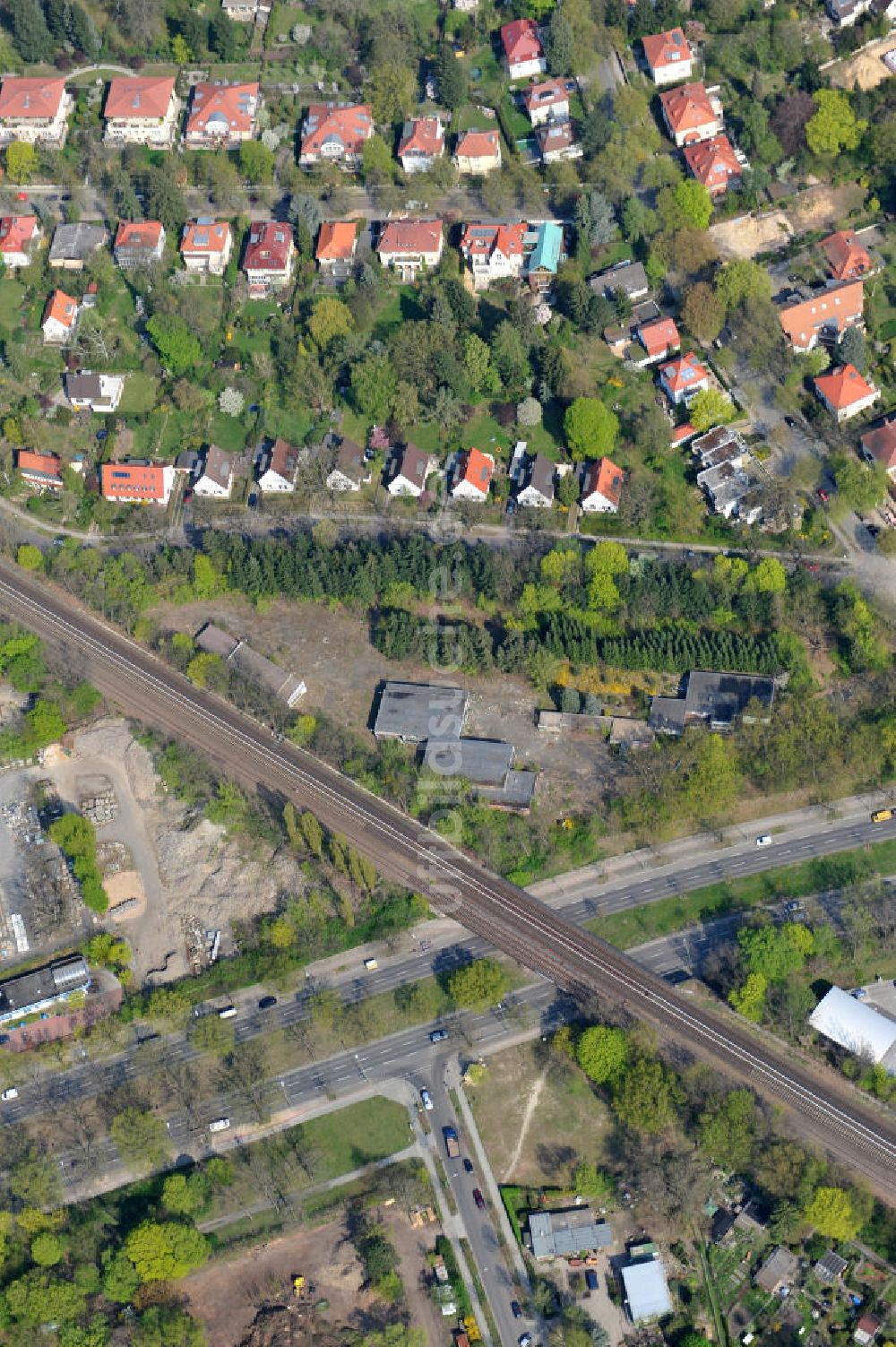 Luftbild Berlin Zehlendorf - Baufeldes der NCC Deutschland an der Fürstenstraße / Potsdamer Straße in 14163 Berlin- Zehlendorf