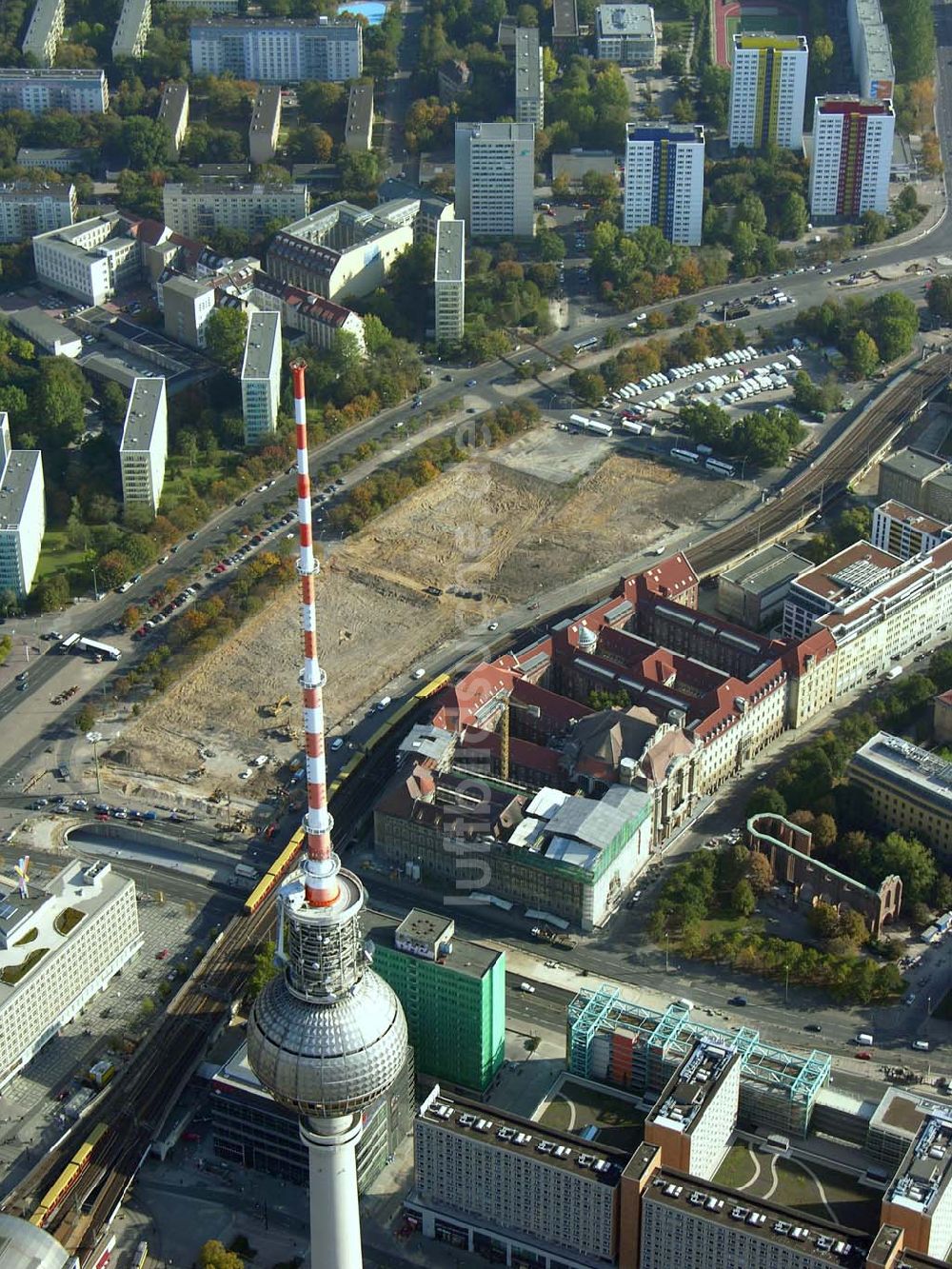 Berlin aus der Vogelperspektive: Baufläche in der Dircksenstraße