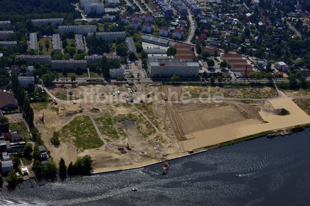 Berlin OT Grünau von oben - Baufläche des Neubauprojektes Puerto Verde in Berlin-Grünau