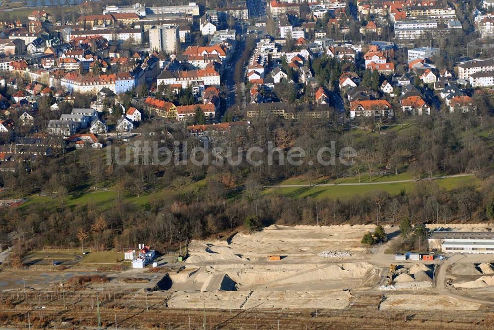 Luftbild München - Baufläche für das neue Stadtquartier ?Am Hirschgarten? in München Nymphenburg.