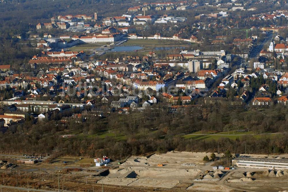 München aus der Vogelperspektive: Baufläche für das neue Stadtquartier ?Am Hirschgarten? in München Nymphenburg.